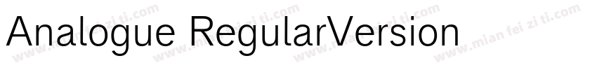 Analogue RegularVersion字体转换